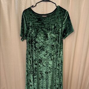 LuLaRoe Green Velvet Maxi Dress